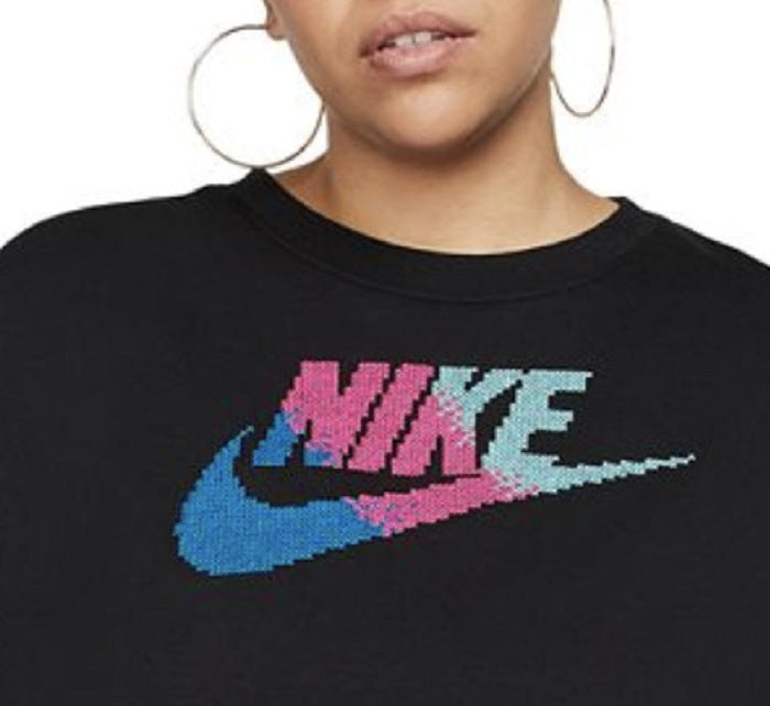 Nike Women's Fleece Crew Sweatshirt Black Size Small