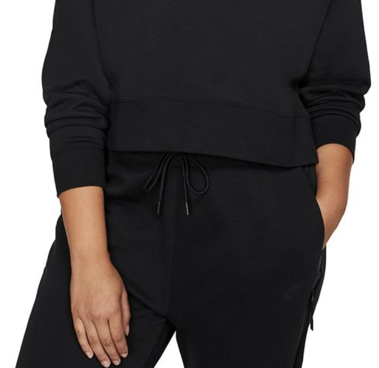 Nike Women's Fleece Crew Sweatshirt Black Size Small