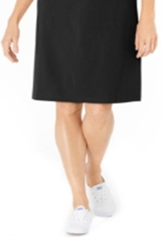 Karen Scott Women's Cotton Studded Swing Dress Black Size Small