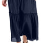 INC International Concepts Women's Tiered Halter Maxi Dress Blue Size XX-Large