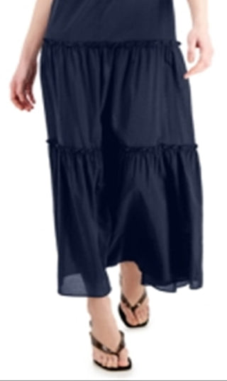 INC International Concepts Women's Tiered Halter Maxi Dress Blue Size XX-Large