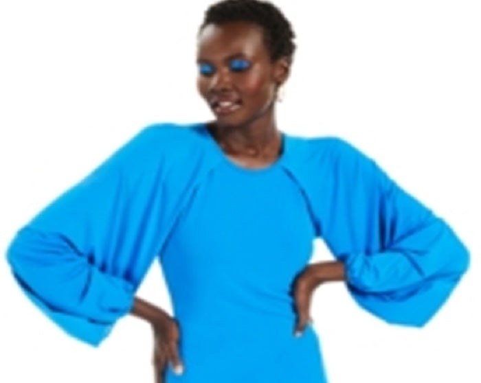 INC International Concepts Women's Raglan Sleeve Knit Dress Blue Size XX-Large