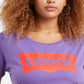 Levi's Women's Logo Short Sleeves T-Shirt Purple Size 1X