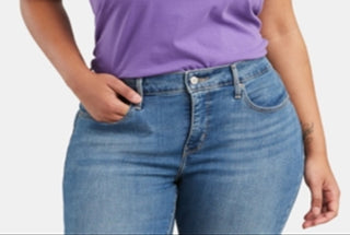 Levi's Women's Logo Short Sleeves T-Shirt Purple Size 1X