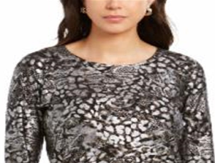 JM Collection Women's Gel Dot Jacquard Top Black Size XX-Large