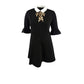 Betsey Johnson Women's  Collar Fit & Flare Dress Black Size 12