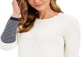 Charter Club Women's Ribbed Sweater White Size Petite X-Large