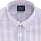 Eagle Men's Plaid Printed Stretch Collar Dress Shirt Purple Size 18X34X35
