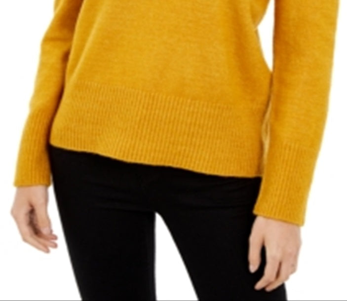 INC International Concepts Women's Side Zip up Sweater Yellow Size Small