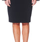 Calvin Klein Women's Embellished Long Sleeve Scoop Neck Knee Length Sheath Cocktail Dress Black Size 6