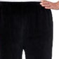 Alfred Dunner Women's Idea Velour Pants Black Size Petite