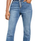 INC International Concepts Women's High Rise Button Fly Bootcut Jeans Blue Size 6