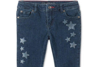 Tommy Hilfiger Little Girl's Glitter Star Skinny Jeans Blue Size 5