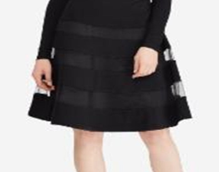 Ralph Lauren Women's Tulle Trim Jersey Dress Black Size 6