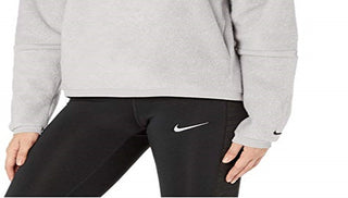 Nike Women's Therma Fleece Cowlneck Training Top Gray Size XS