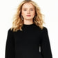 Charter Club Women's Mock Neck Cashmere Sheath Dress Black Size Medium