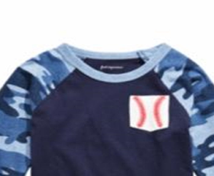 First Impressions Baby Boy's Cotton Baseball Pocket T-Shirt Blue Size 6-9 M
