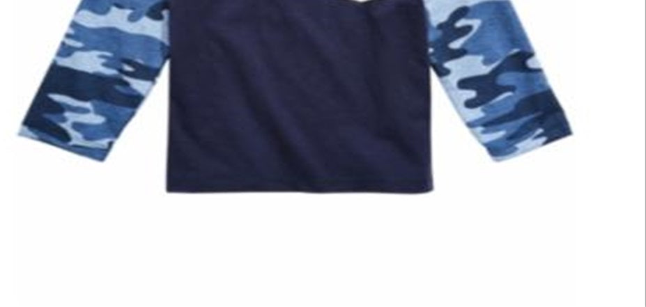 First Impressions Baby Boy's Cotton Baseball Pocket T-Shirt Blue Size 6-9 M