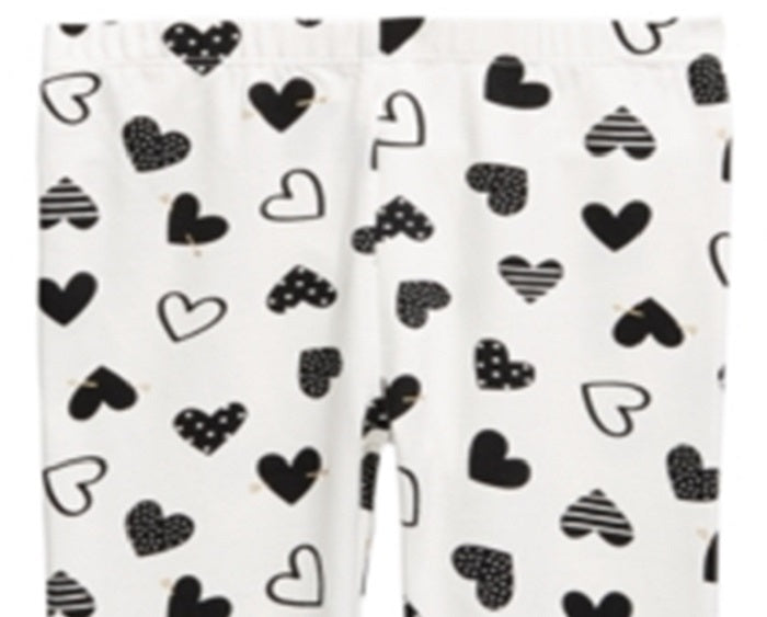 First Impressions Baby Girl's Heart Leggings White Size 3-6MOS