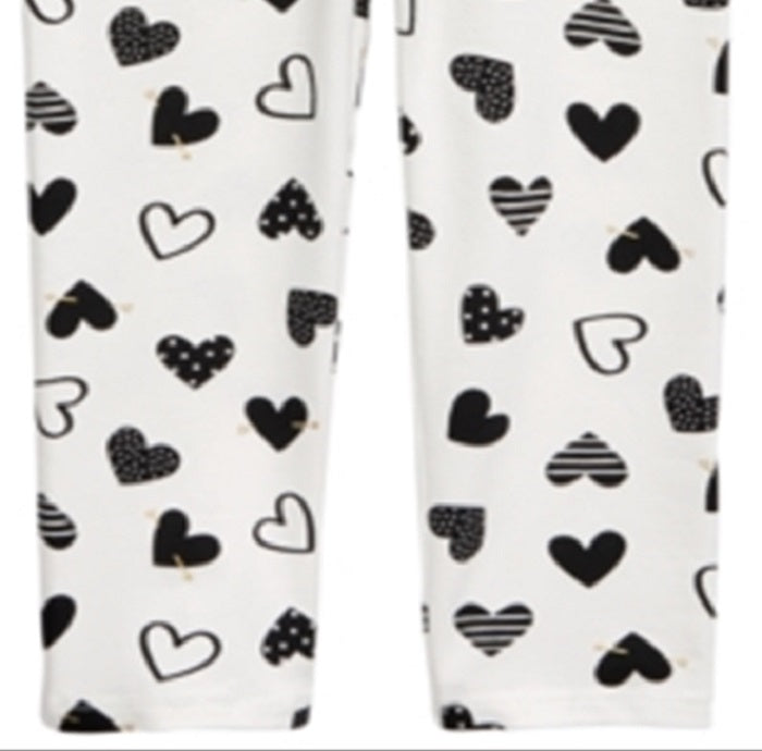First Impressions Baby Girl's Heart Leggings White Size 3-6MOS