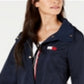 Tommy Hilfiger Women's Packable Anorak Jacket Blue Size Medium