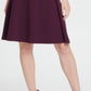 DKNY Women's Short Sleeve Jewel Neck Above the Knee Fit Flare Wear to Work Dress Purple Size 4