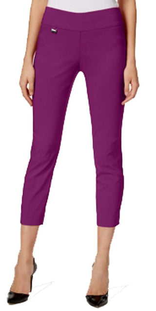 Alfani Women's Tummy Control Pull on Skinny Pants Purple Size 12P