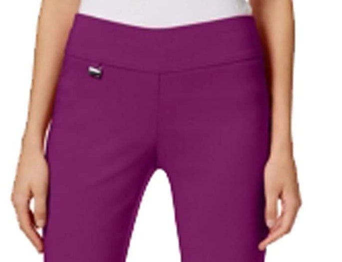 Alfani Women's Tummy Control Pull on Skinny Pants Purple Size 12P