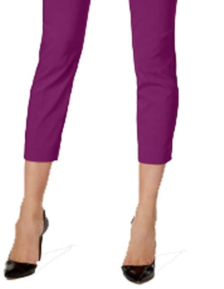 Alfani Women's Tummy Control Pull on Skinny Pants Purple Size 12P