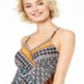 INC International Concepts Women's Printed Ring Back Maxi Dress Multi Size Petite Medium