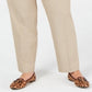 Charter Club Women's Plus Slim Leg Ankle Pants Brown Size 18W
