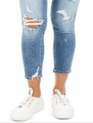 Flying Monkey Women's Destructed Skinny Jeans Blue Size 27