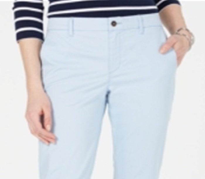 Tommy Hilfiger Women's Hampton Chino Straight Leg Pants Blue Size 8
