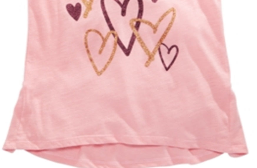 Epic Threads Big Girl's Scribble Heart T-Shirt Pink Size Medium