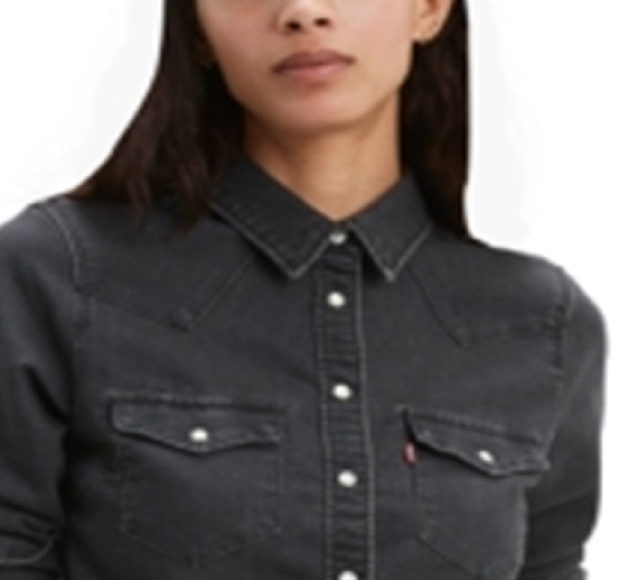 Levi's Women's Ultimate Western Shirt Black Size X-Large