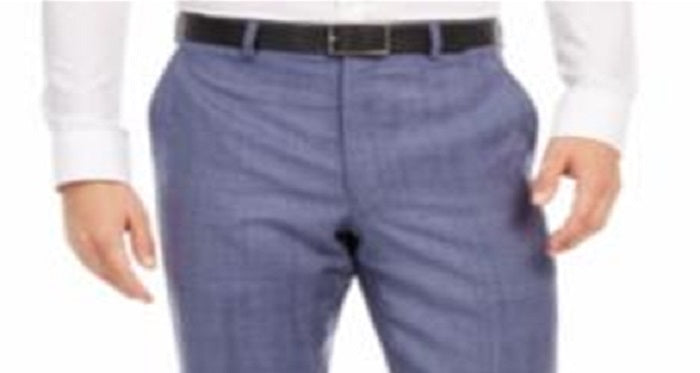 Ralph Lauren Men's Classic Fit UltraFlex Stretch Check Suit Separate Pants Blue Size 38W