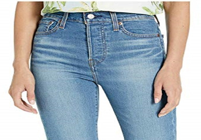 Levi's Women's Distressed Cropped Jeans Blue Size 29