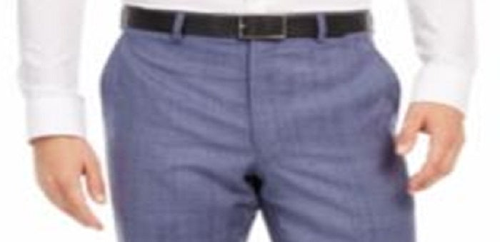 Ralph Lauren Men's Classic Fit UltraFlex Stretch Check Suit Separate Pants Blue Size 36X32