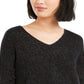 Bar III Women's Glitter Wear 2 Ways Sweater Black Size Large