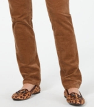 Charter Club Women's Lexington Corduroy Tummy Control Pants Brown Size 4