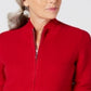 Karen Scott Women's Textu Zip Front Cardigan Red Size S