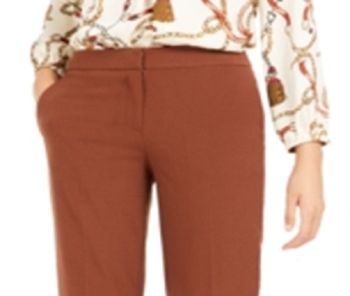 Bar III Women's Straight Leg Pants Truffle Brown Size 0