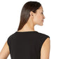 Calvin Klein Women's Sleeveless with Buttons on Shoulder Top Black Size Large