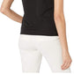 Calvin Klein Women's Sleeveless with Buttons on Shoulder Top Black Size Large