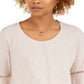 Style & Co Women's Crochet Trim Bell Sleeve Top Brown Size Small