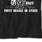 Peanuts Big Boy's Snoopy in Space T-Shirt Black Size X-Large