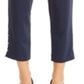 JM Collection Women's Embellished Hem Ankle Pants Blue Size Small
