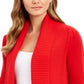 Charter Club Women's Shawl Collar Open Front Cardigan Red Size X-Large