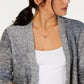 Style & Co Women's Ombre Open Front Cardigan Gray  Size Petite Large