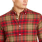 Club Room Men's Plaid Classic Fit Button Down Flannel Casual Shirt Green Size Small